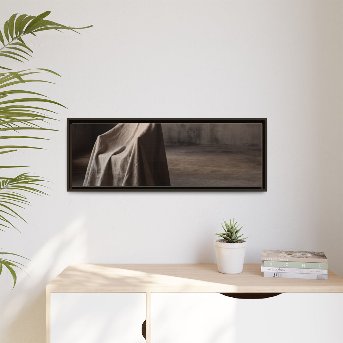 Matte Canvas, Framed - Draped Silence Still Life Art... |...