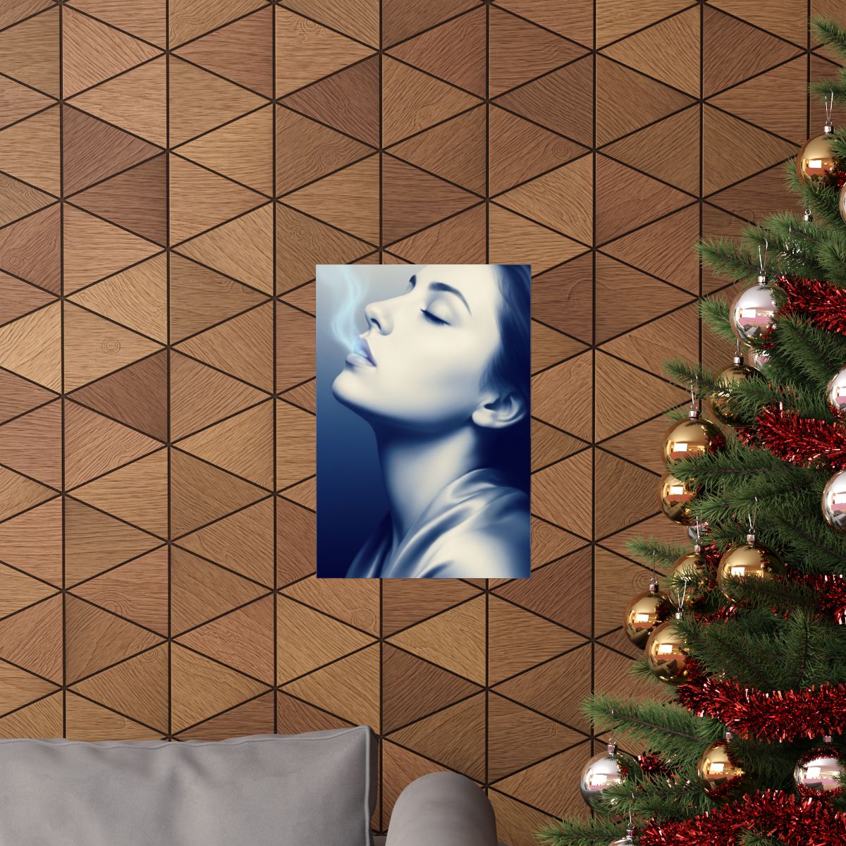 Matte Vertical Poster - Ethereal Blue Somnium Portrait (8×10...
