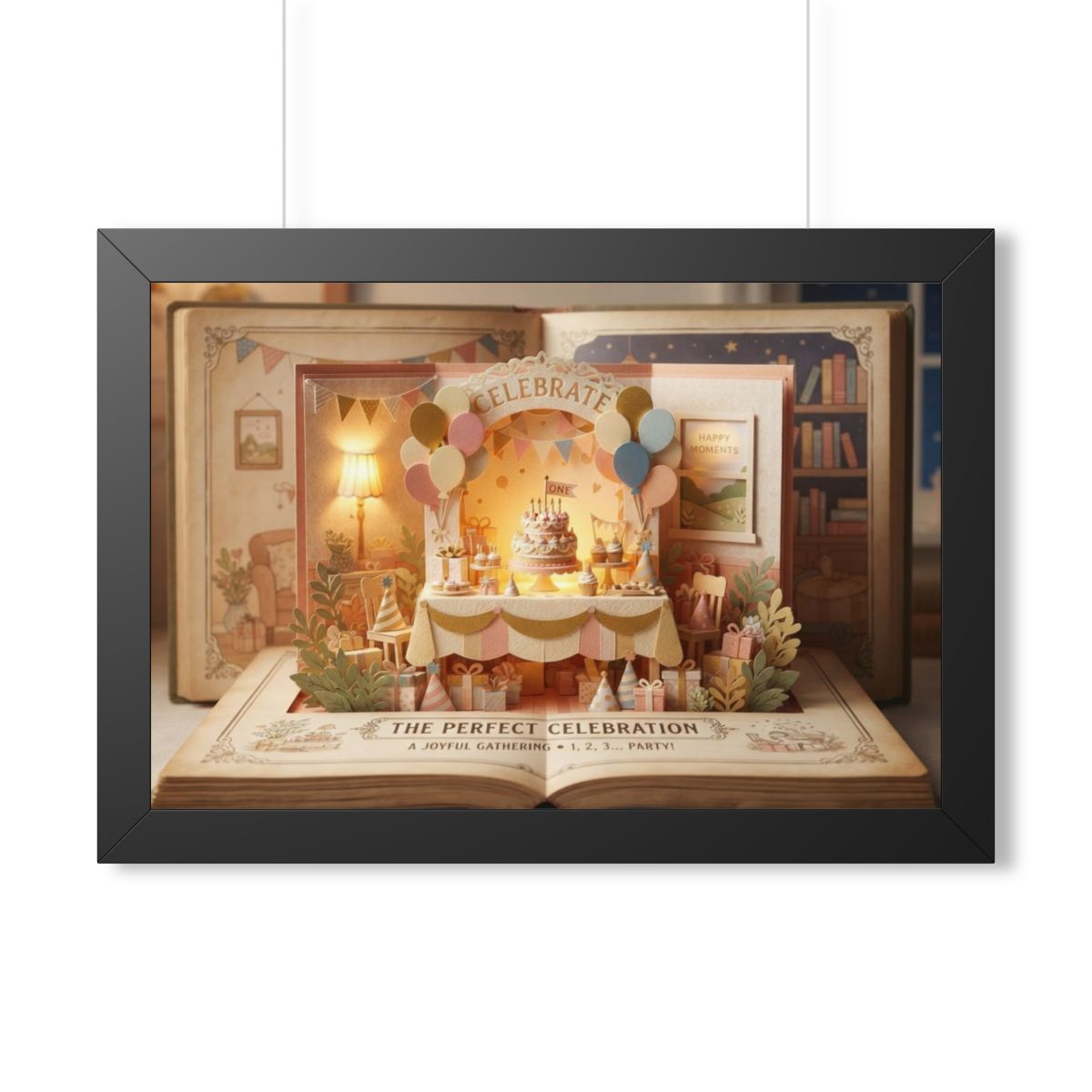 Framed Horizontal Poster - Storybook World — Black (14×11......