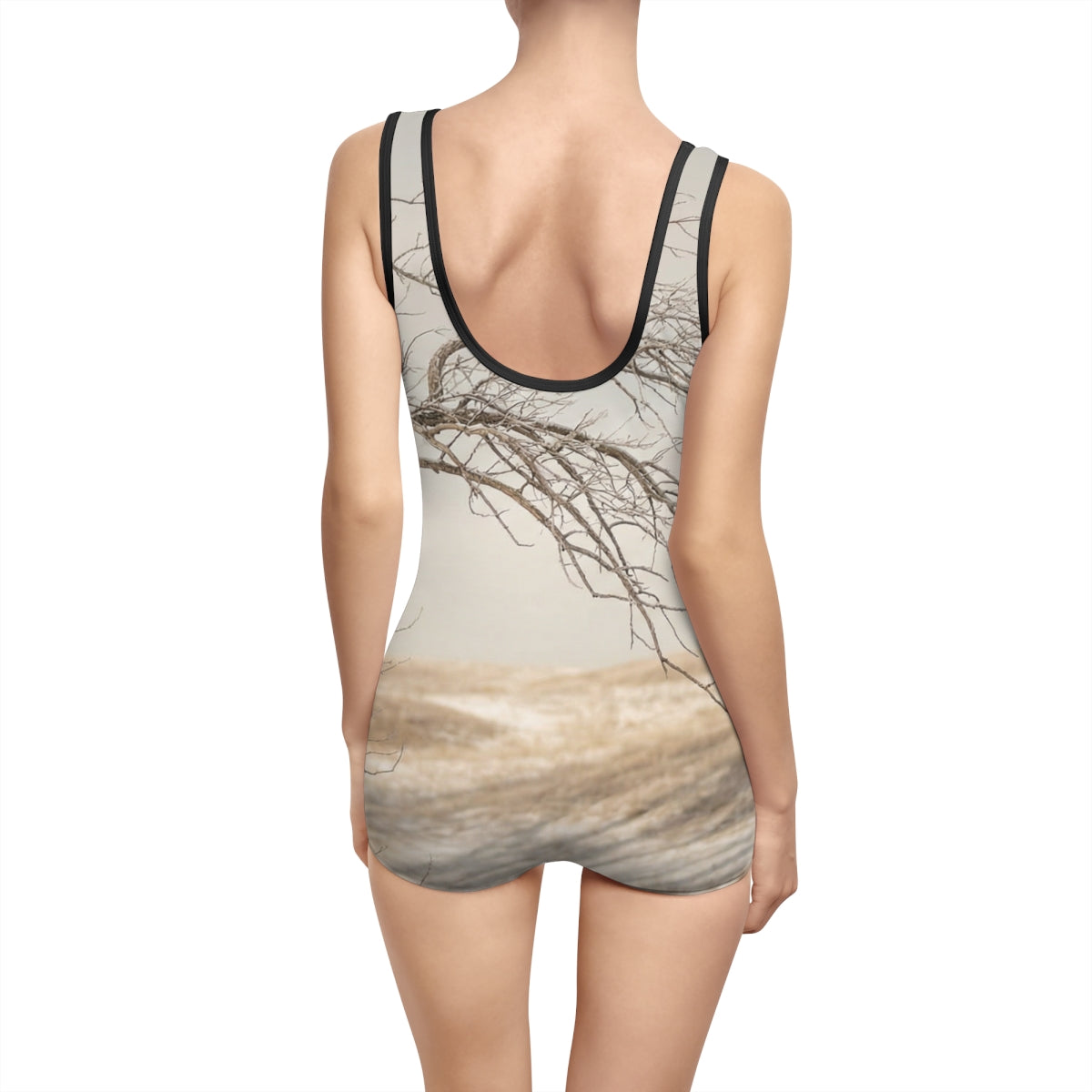 Women's Vintage Swimsuit - Winter Branch Solitude Landscape...