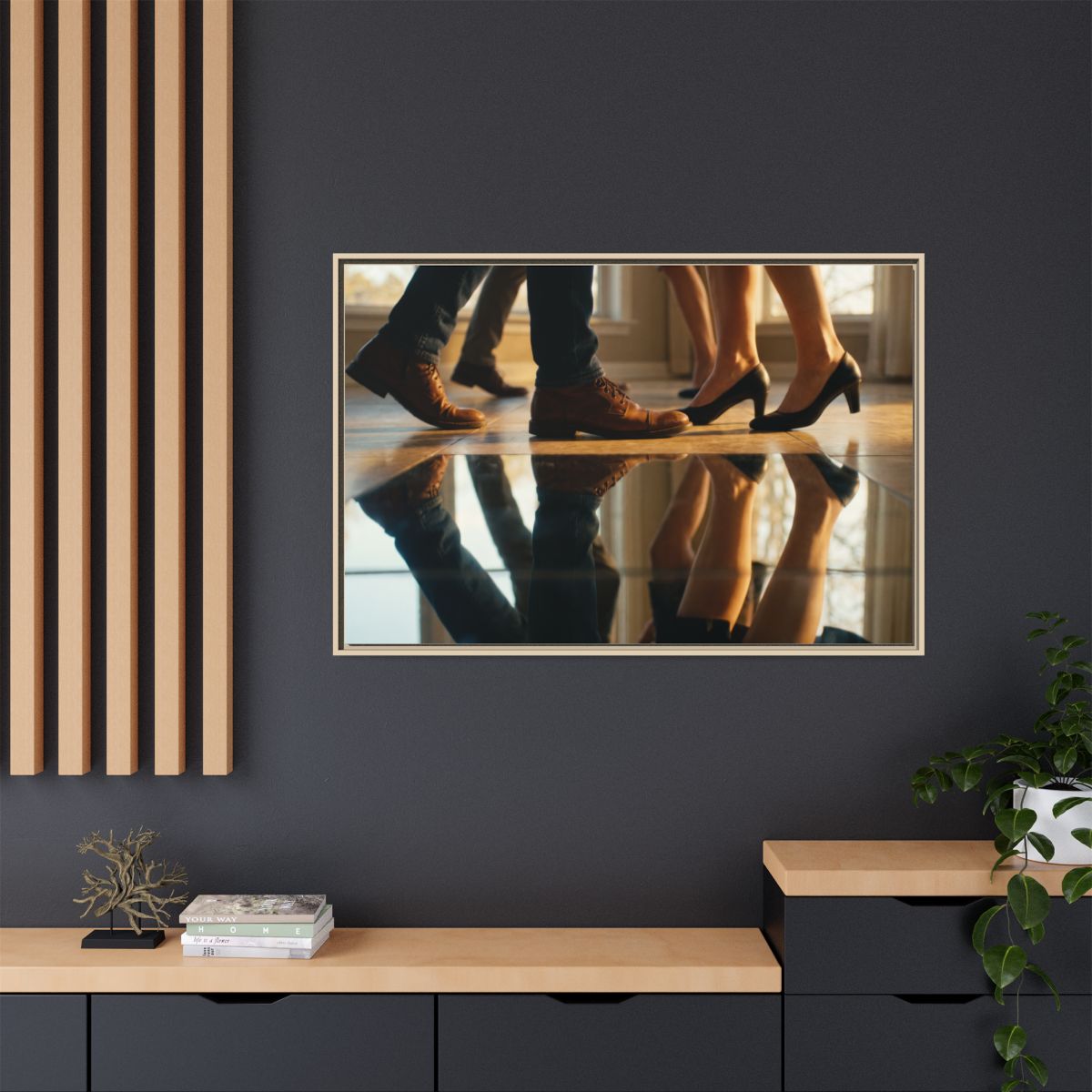 Matte Canvas, Framed - Golden Hour Reflections Cinematic Art...