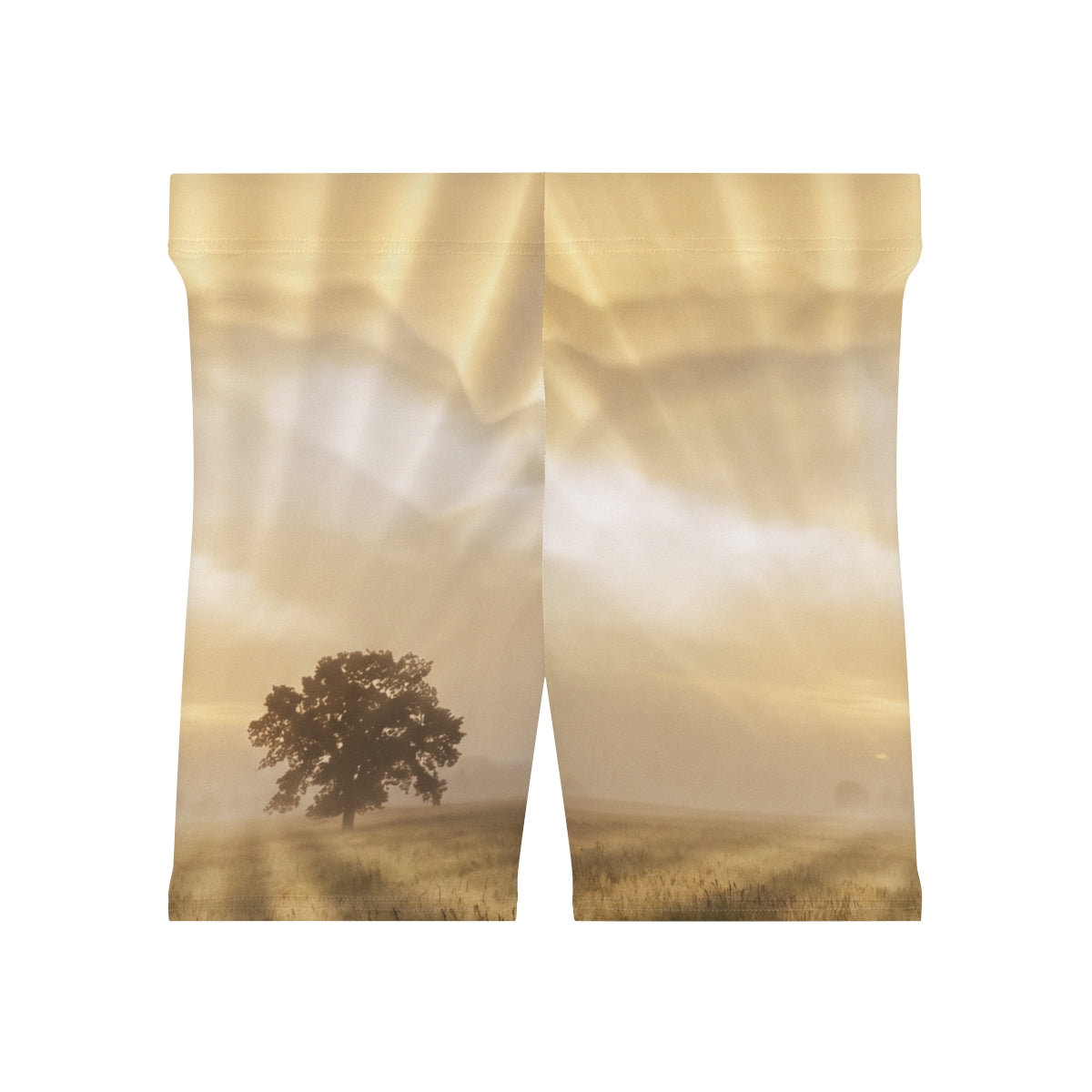 Golden Dawn Lone Tree Women's Biker Shorts