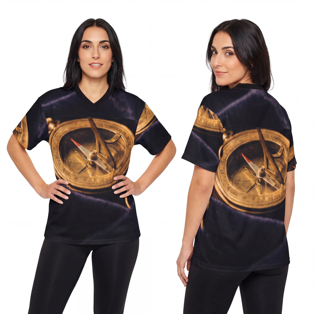 Women's Football Jersey Vintage Sundial Art