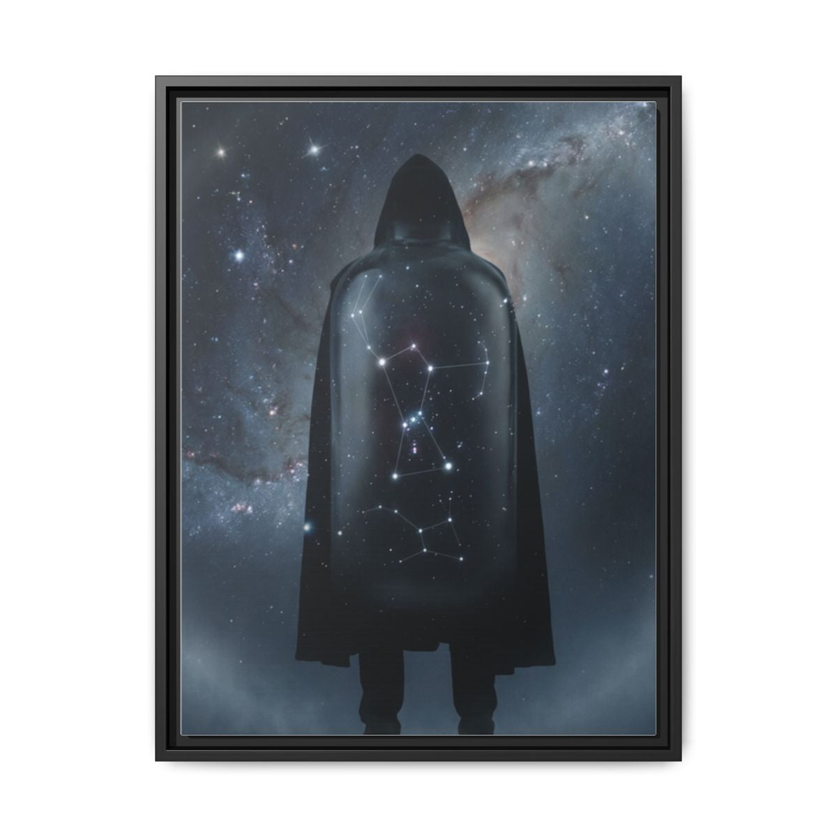 Framed Matte Canvas - Cosmic Sentinel — Black / 1.25" (8×10, 9×12, 11×14, 12×16, 10×20, 12×18, 16×20, 16×24, 18×24, 12×36, 20×24, 16×32, 20×30, 24×30, 24×32, 16×48, 24×36, 24×48, 30×40, 20×60, 32×48, 30×60 & 40×60)