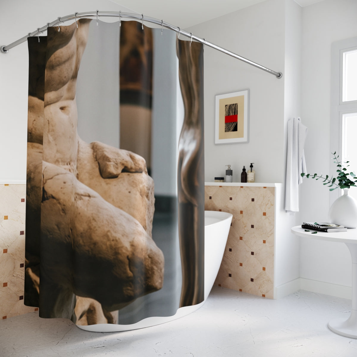 Shower Curtains - Classical Sculpture Gallery Torso Art |...