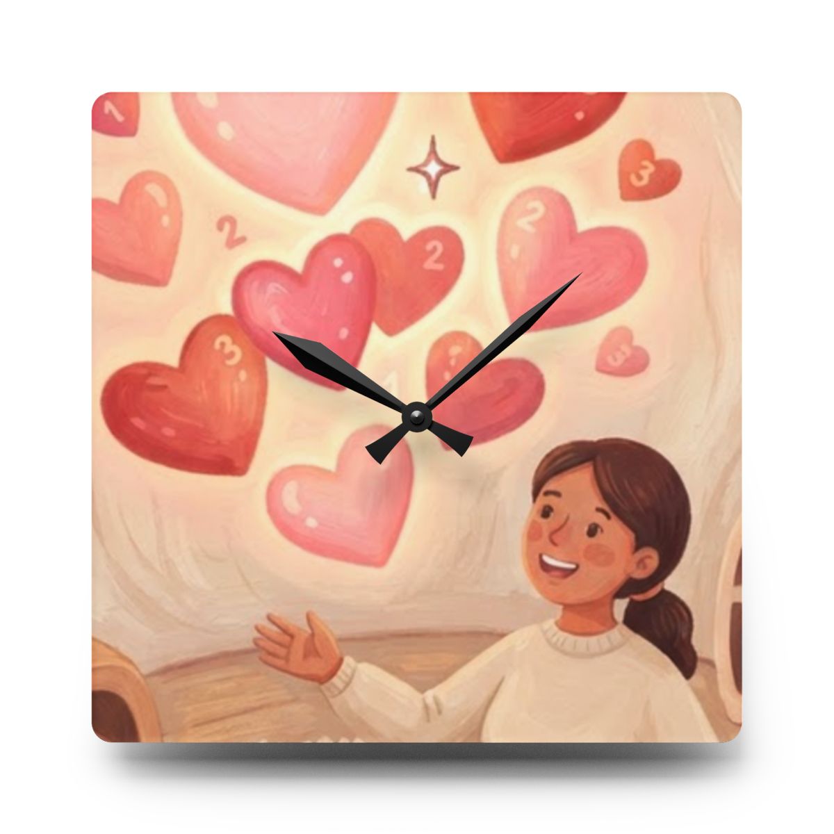 Acrylic Wall Clock - Storybook Haven | Echovira Gallery