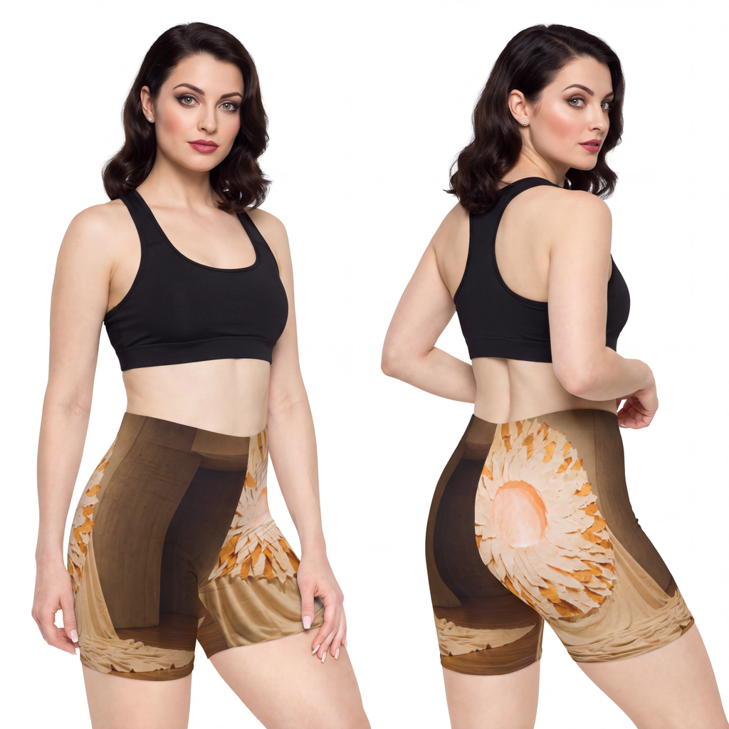 Women's Biker Shorts - Petal Flow Biker | Echovira Gallery