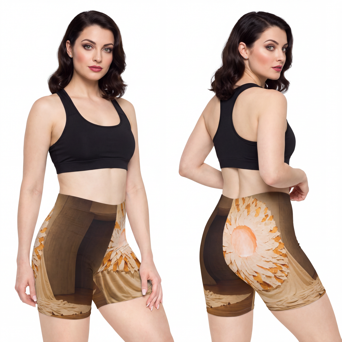 Women's Biker Shorts - Petal Flow Biker | Echovira Gallery