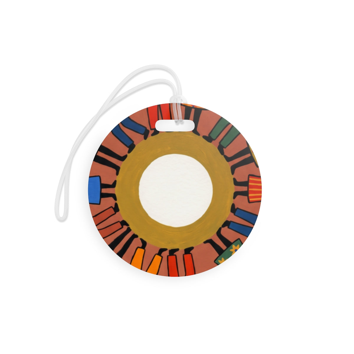 Luggage Tag - Unity Mandala Folk Art | Echovira Gallery