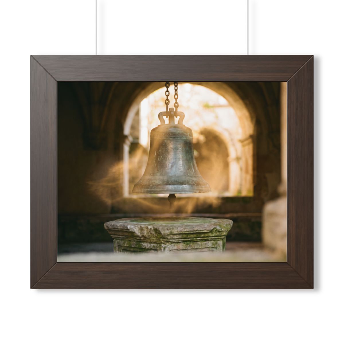 Framed Horizontal Poster - Cloister Bell — Walnut (14×11......