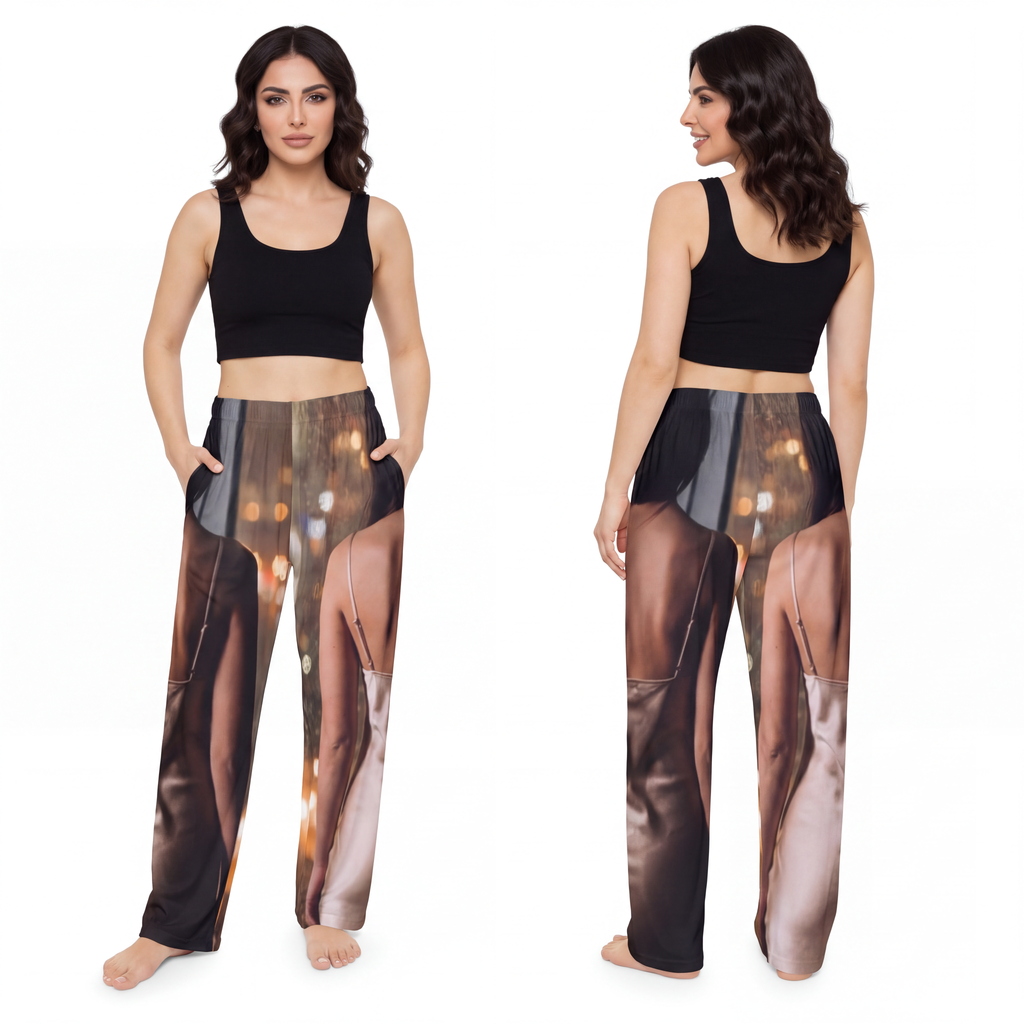 Women's Pajama Pants - Rainy City Glow | Echovira Gallery