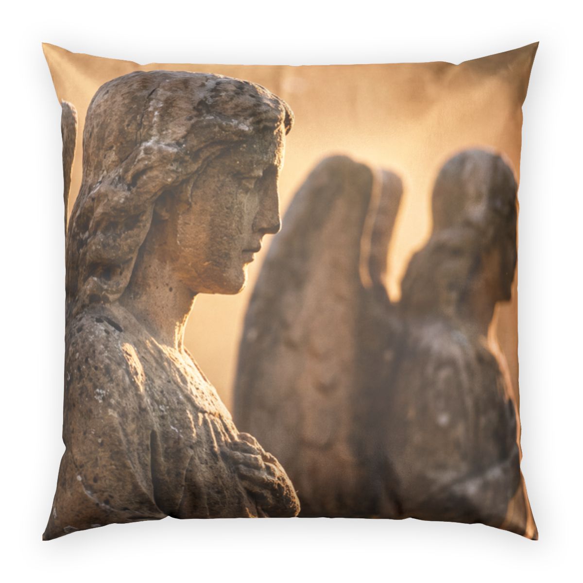 Poly Velvet Pillow - Twilight Angels | Echovira Gallery