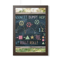 Framed Vertical Poster - Chalkboard Playground — Walnut... |...