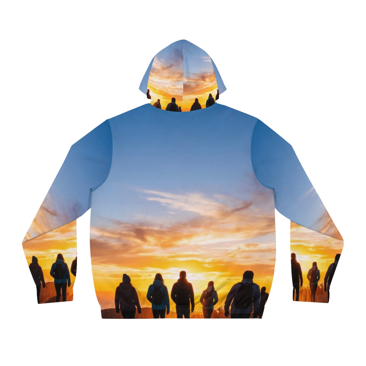 Men's Full-Zip Hoodie - Sunset Trail | Echovira Gallery