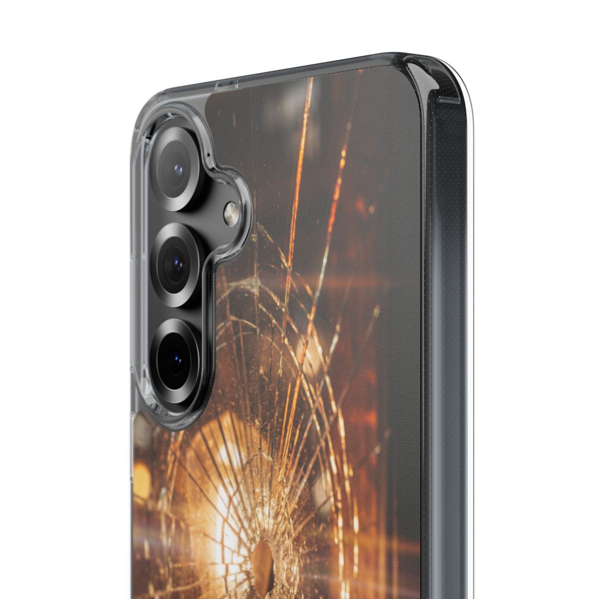 Clear Impact-Resistant Case - Fractured Glow
