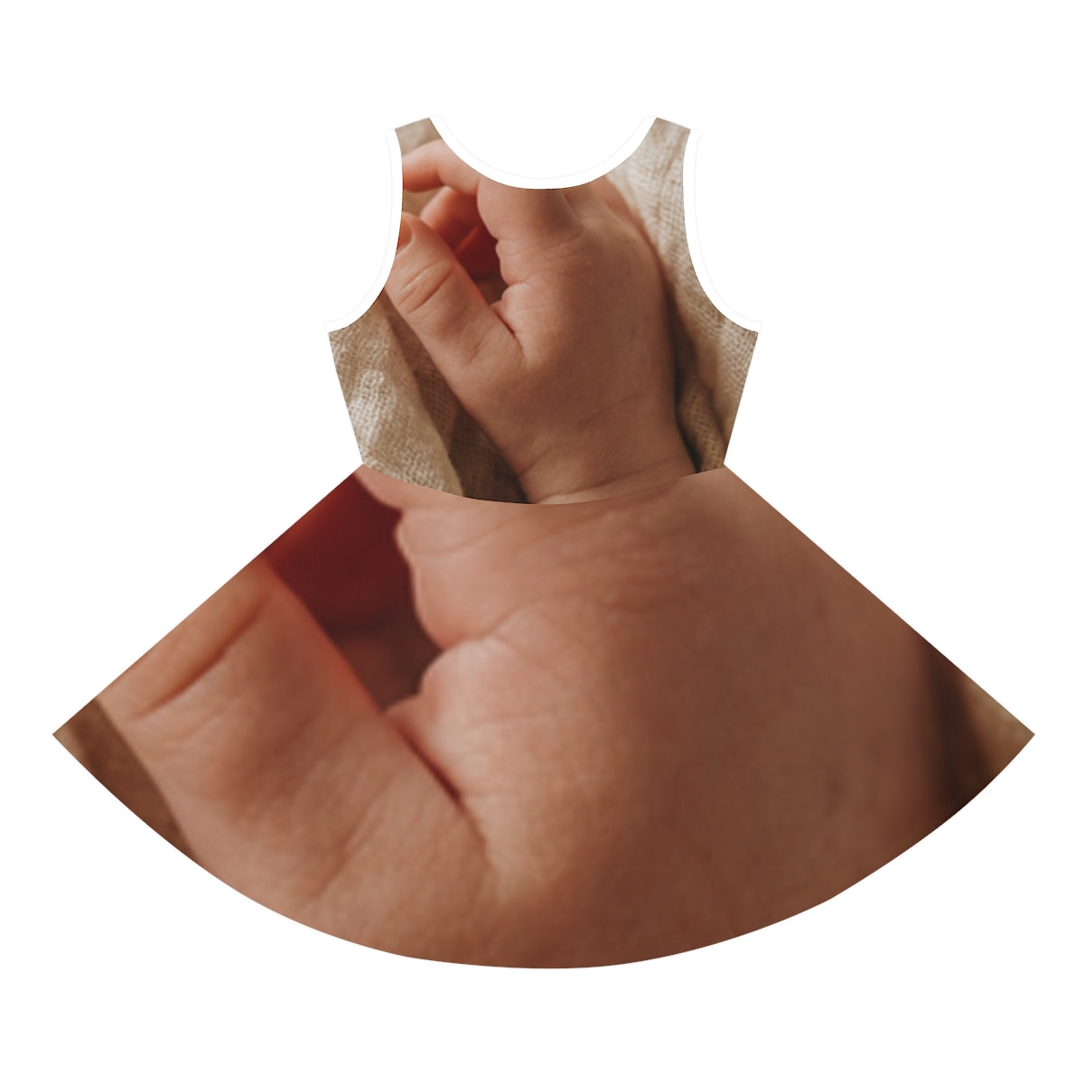 Girls' Sleeveless Sundress - Tender Newborn Hand in Soft......