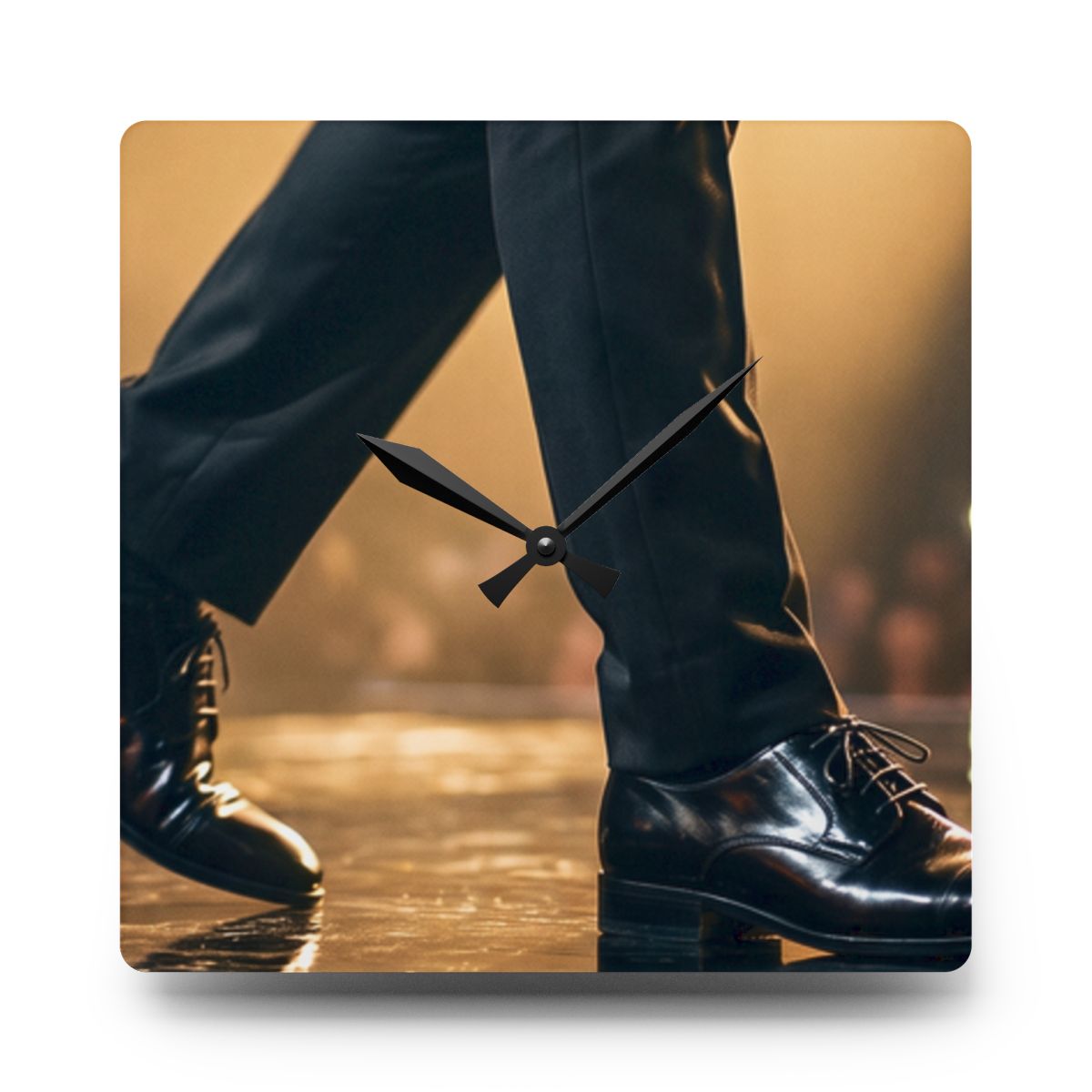 Acrylic Wall Clock - Runway Midnight Spotlight | Echovira...