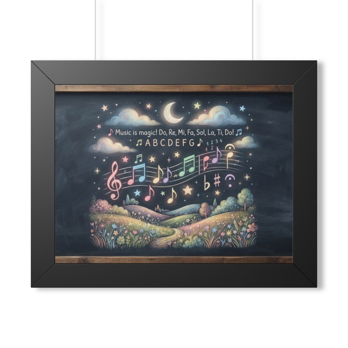 Framed Horizontal Poster - Melody Meadows — Black (14×11......