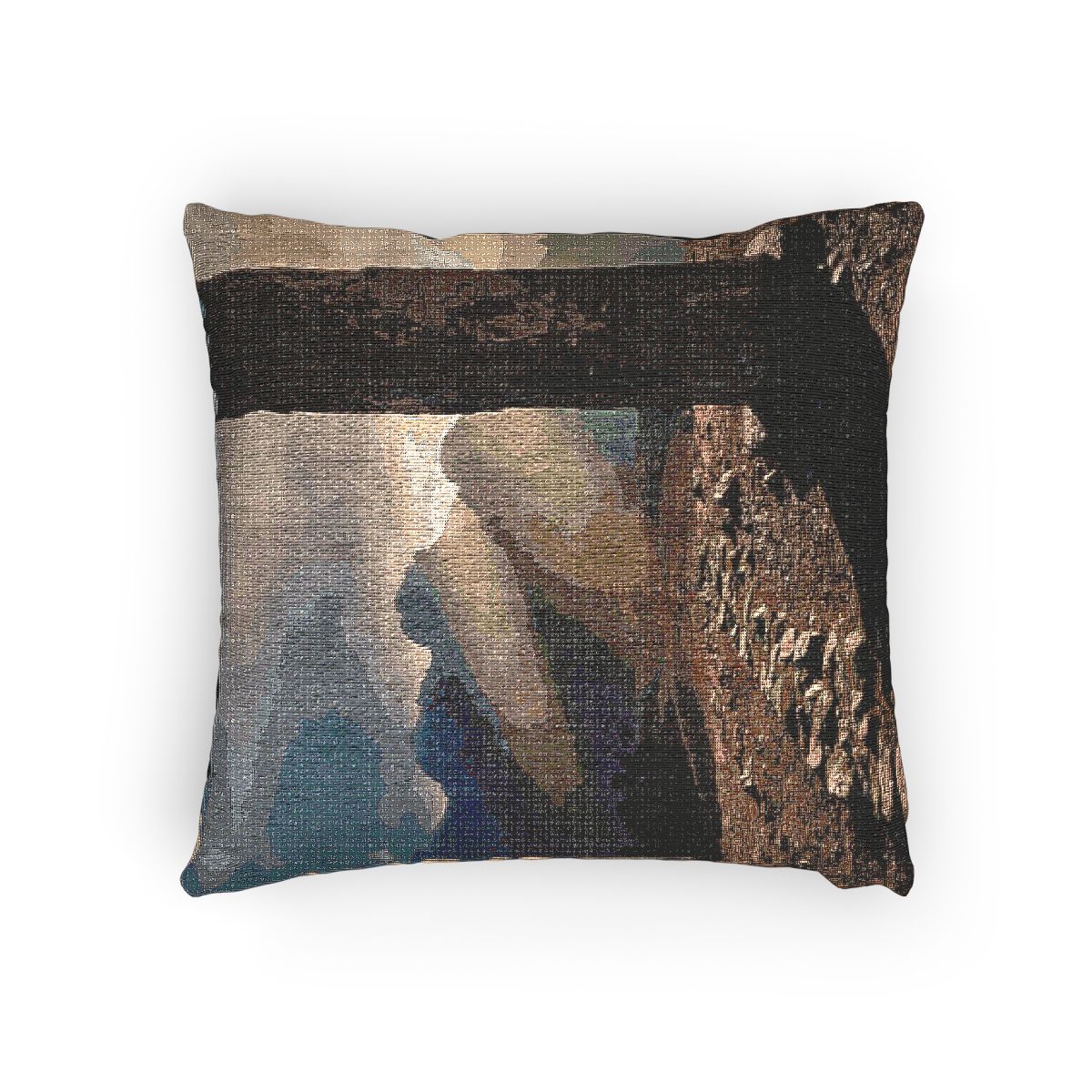 Woven Pillow - Ancient Path Tapestry | Echovira Gallery