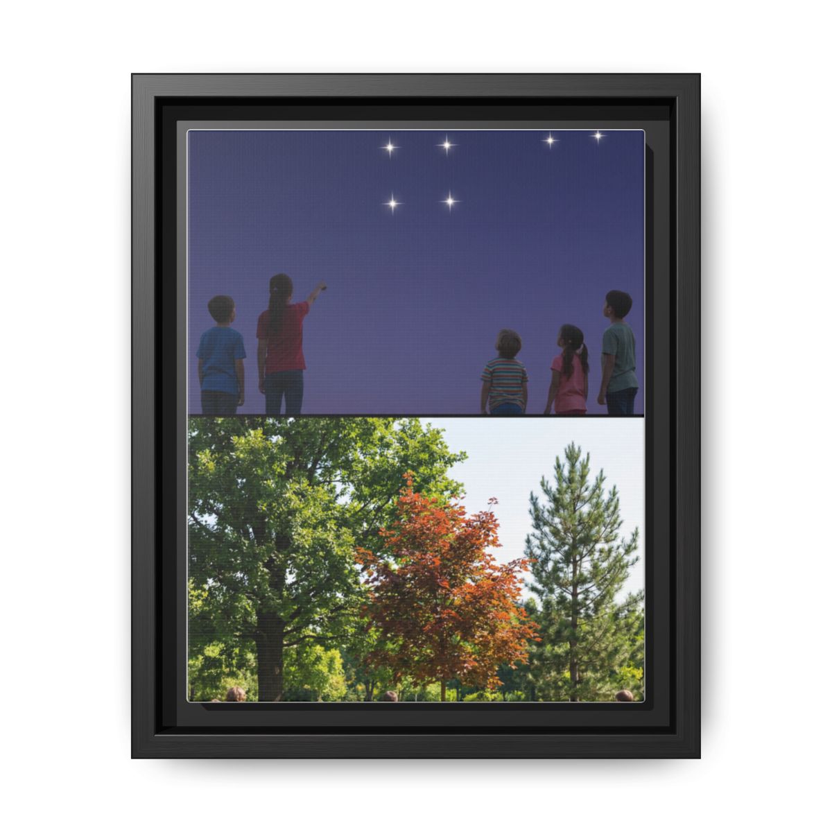 Gerahmte Leinwand (matt) - Discovery — Schwarz / 3,18 cm