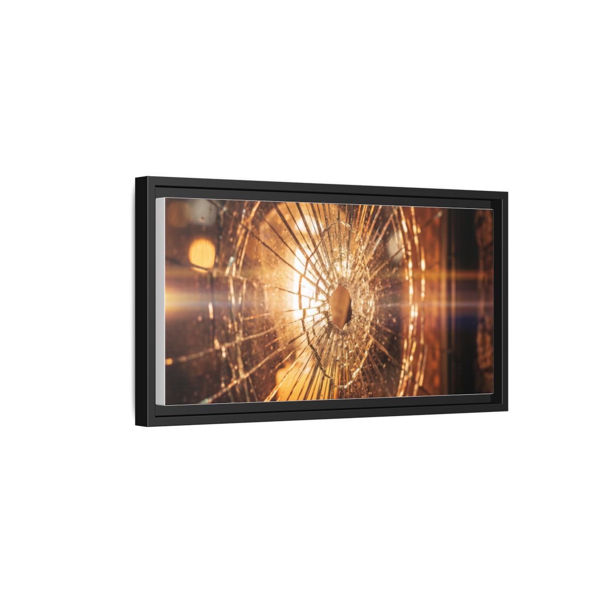 Framed Matte Canvas - Amber Glow — Black / 1.25"
