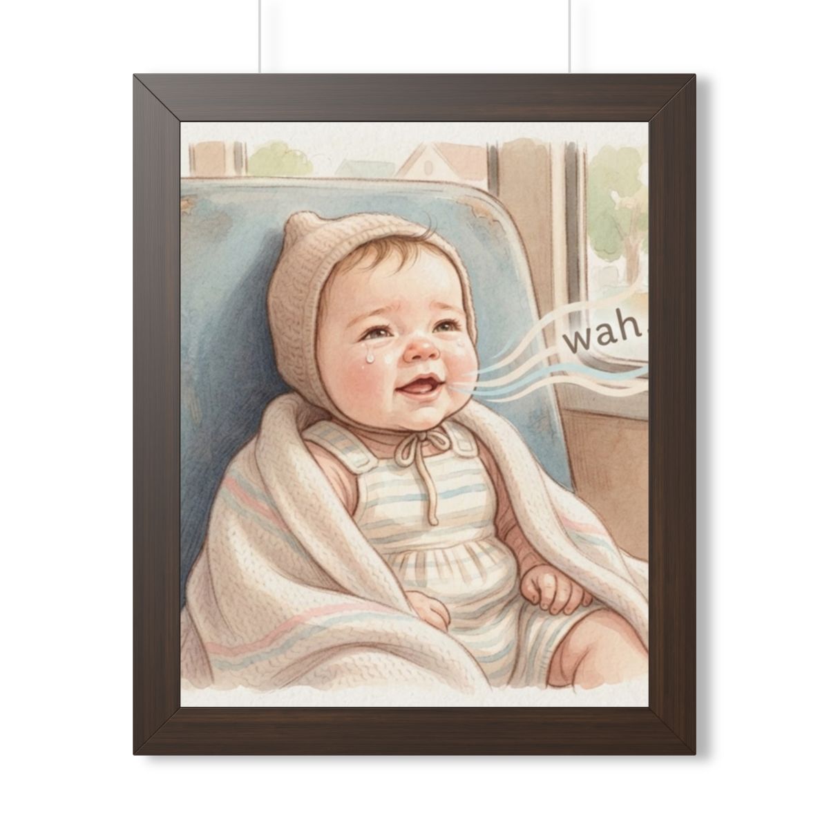 Framed Vertical Poster - Sweet Baby — Walnut (11×14, 12×16...