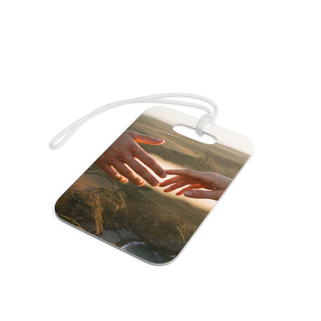 Luggage Tags - The Infinite Touch | Ethereal Coastal Art |...
