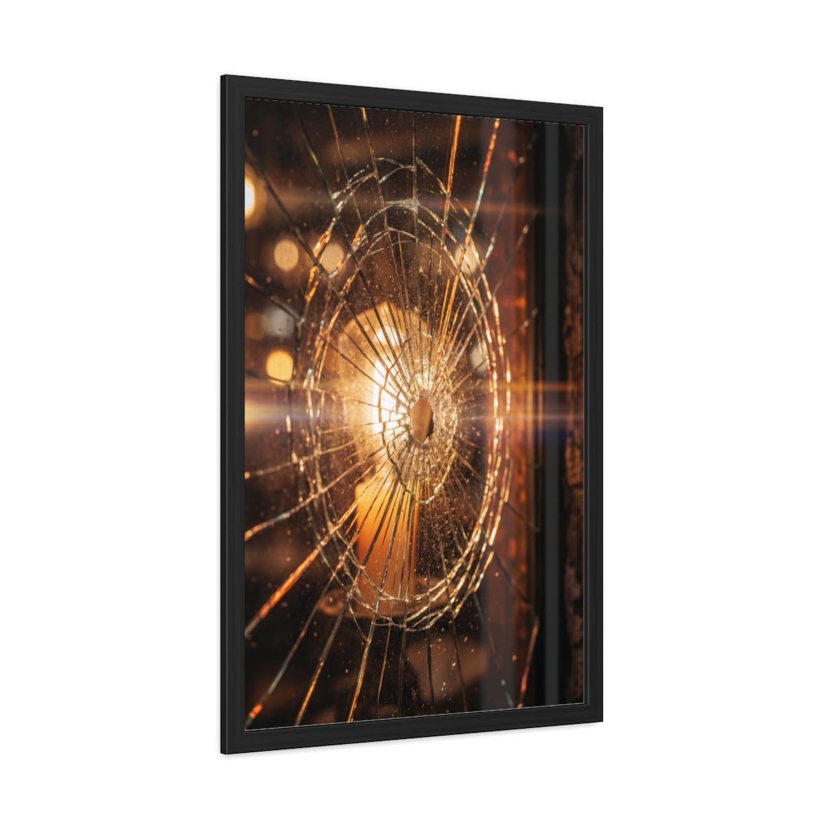 Framed Poster - Moody Fractured Glass — Portrait