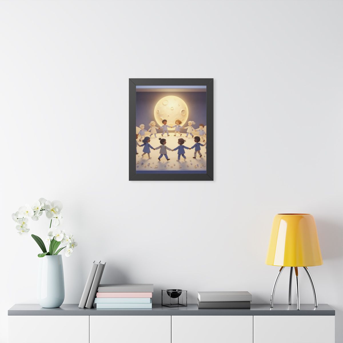 Framed Vertical Poster - Moonlit Lullaby — Black (11×14... |...