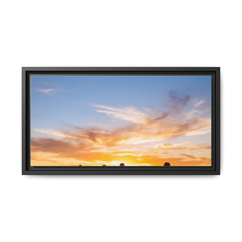 Framed Matte Canvas - Radiant Sunset Art — Black / 1.25"