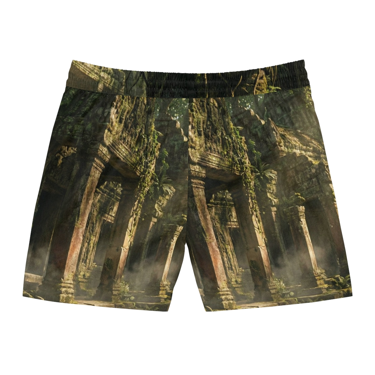 Men's Swim Shorts - Overgrown Temple | Echovira Gallery