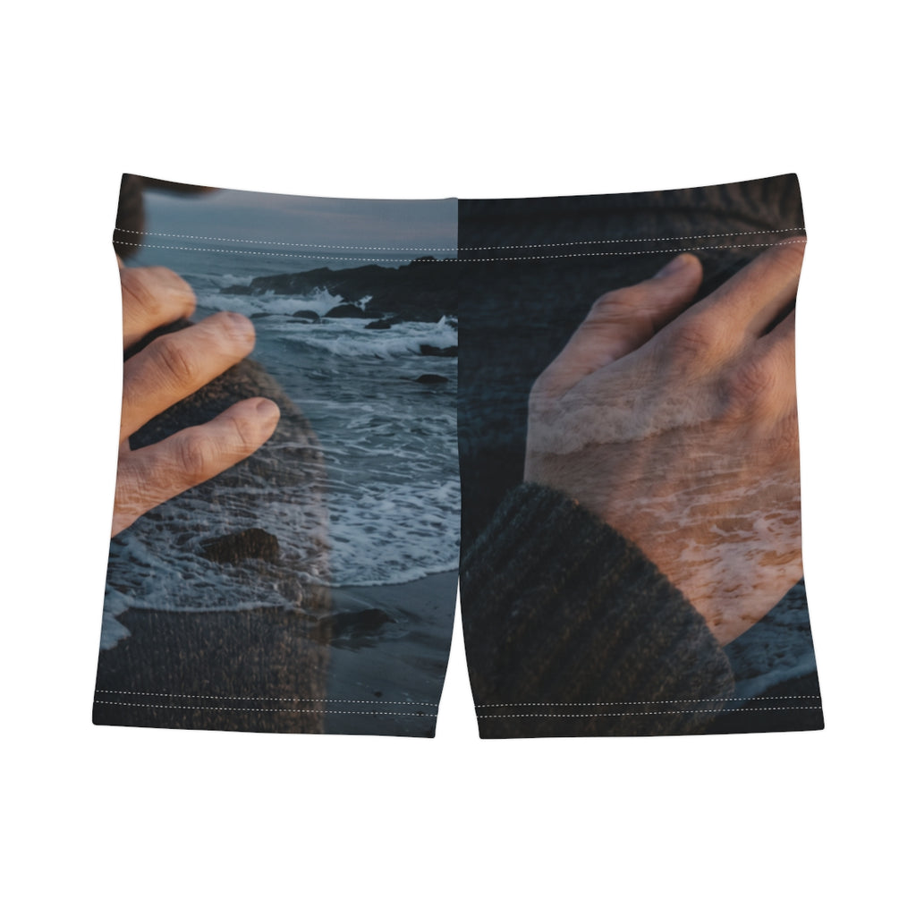 Women's Shorts - Silent Tides Ocean Coast | Echovira Gallery