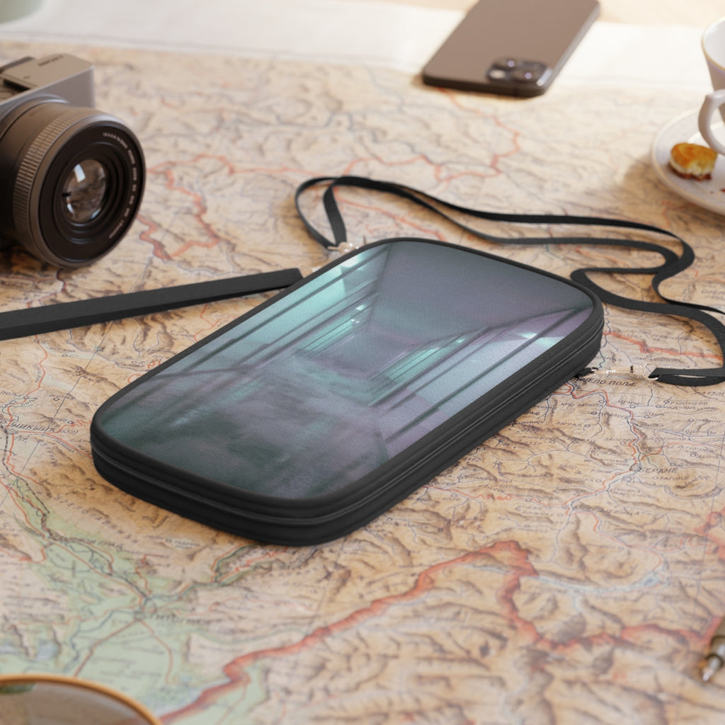 Passport Wallet - Liminal Corridor Fog Art Print | Echovira...