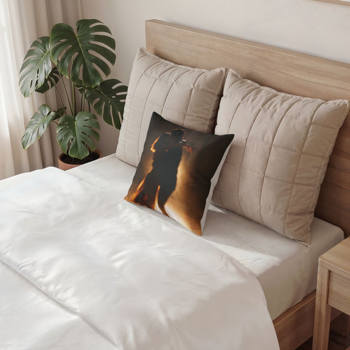 Poly Velvet Pillow - Golden Waltz Luxury | Echovira Gallery