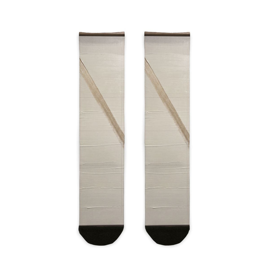 Sublimation Crew Socks - Minimalist Linear Harmony Canvas Art
