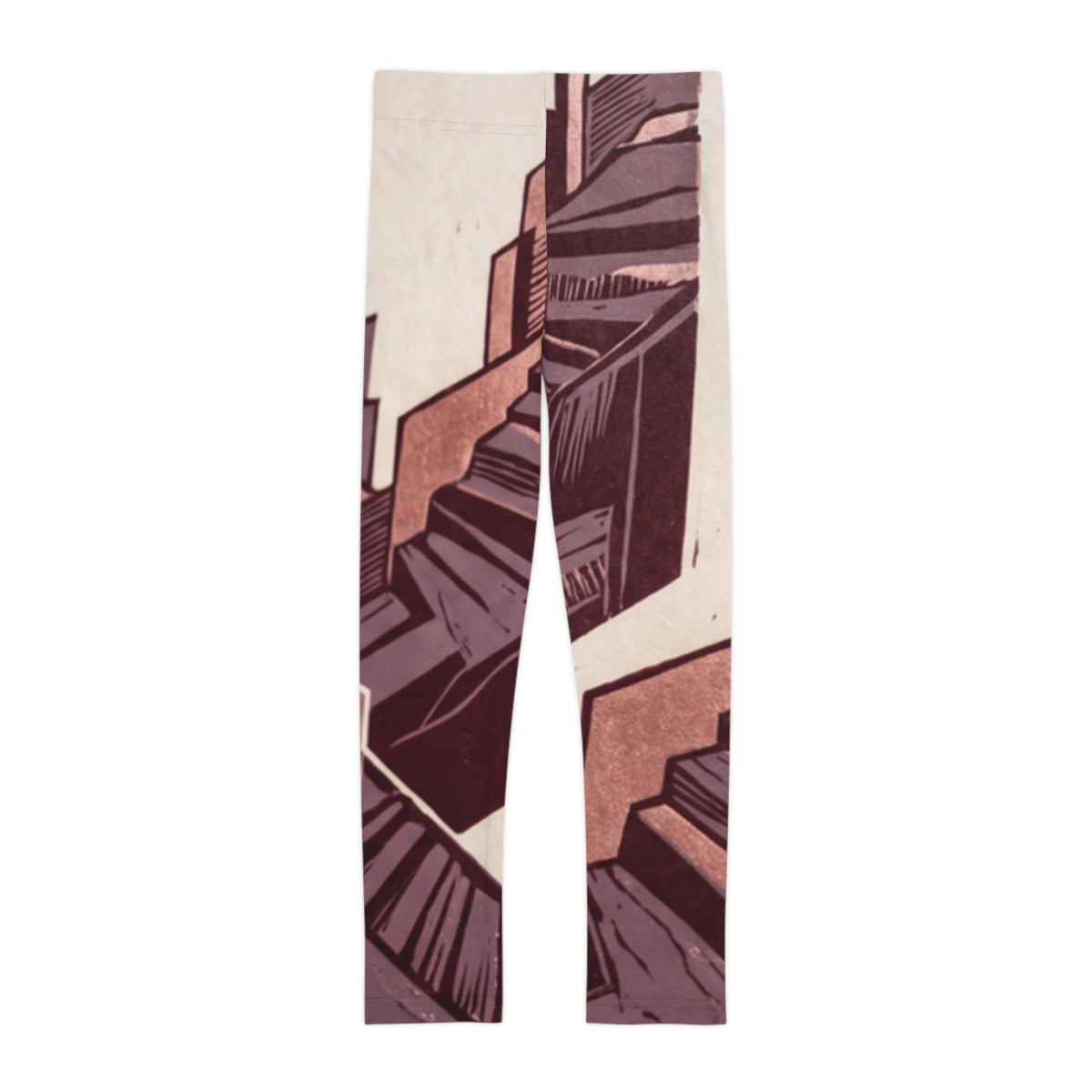 Kids Leggings with Brutalist Stair Art