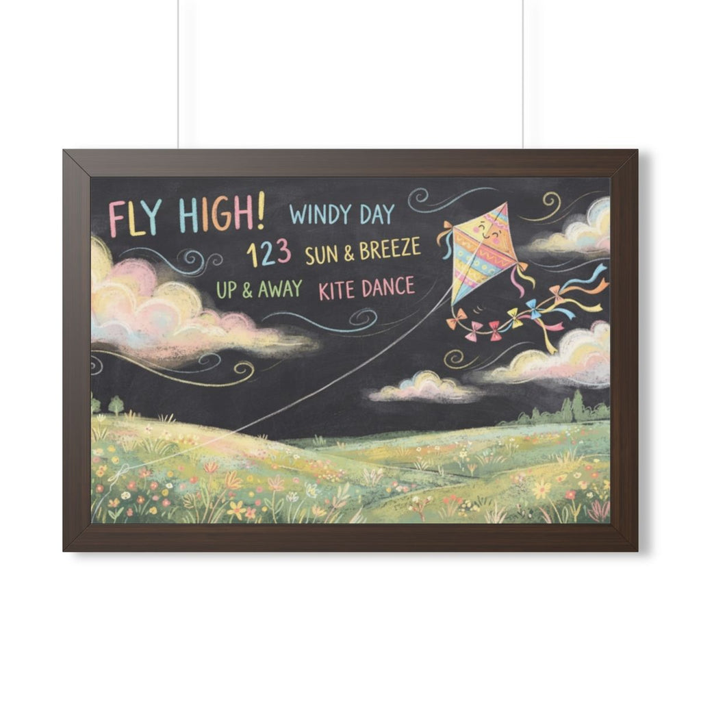 Framed Horizontal Poster - Breeze Meadow — Walnut (14×11......