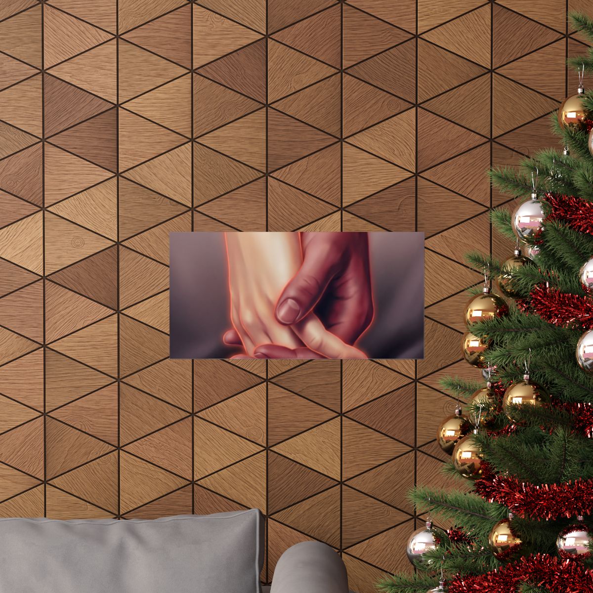 Matte Horizontal Posters - Ethereal Connection Holding Hands...