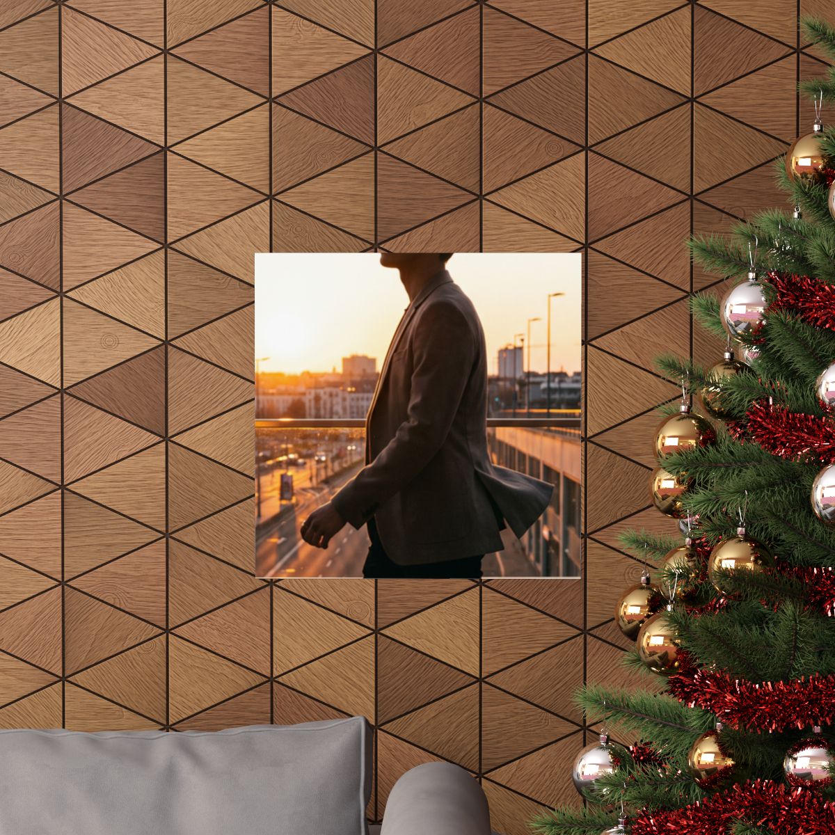 Matte Vertical Poster - Golden Hour Walk (8×10 & 36×54) |...