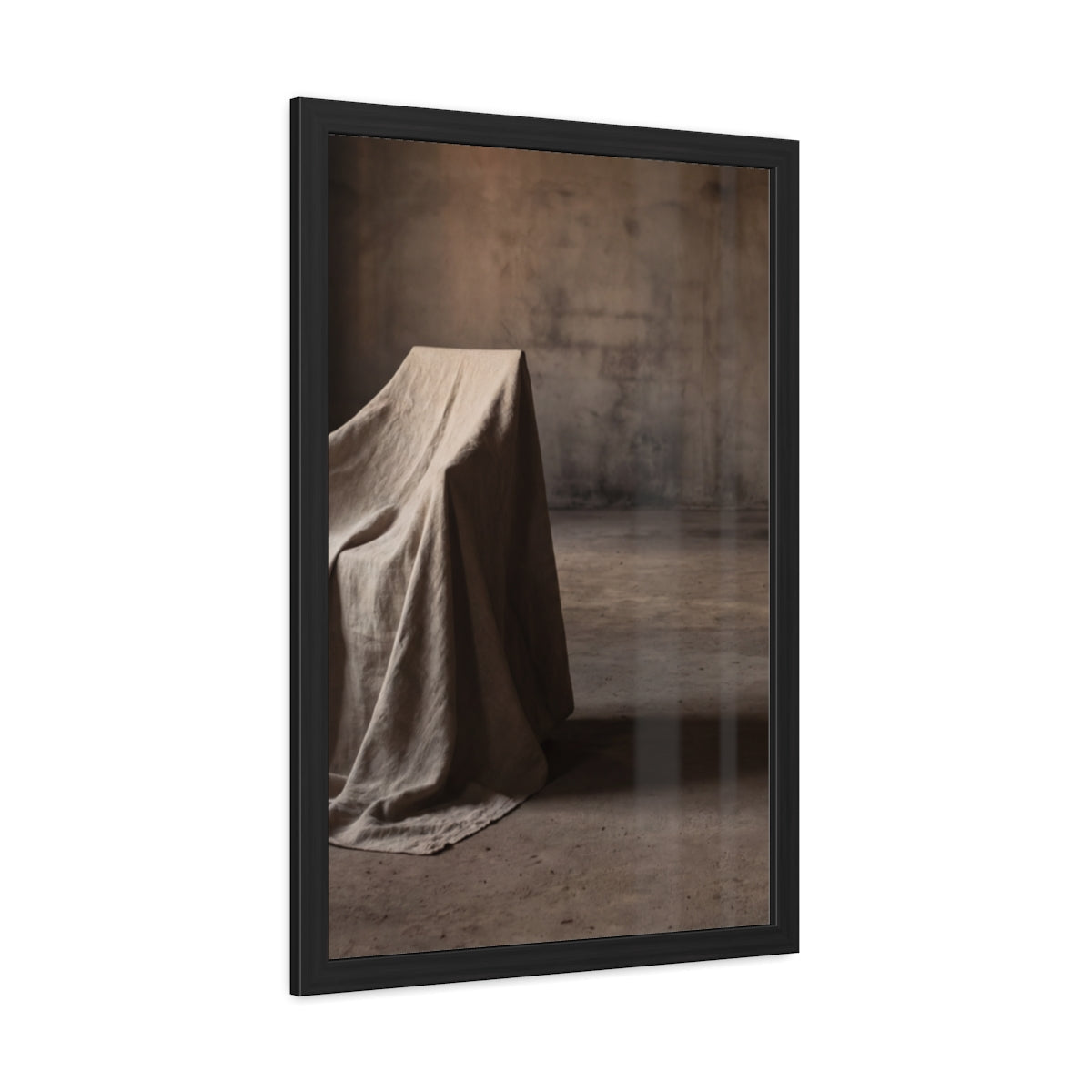 Framed Poster - Draped Minimalist Form — Portrait
