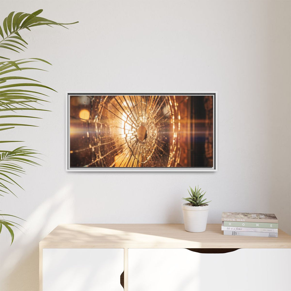 Framed Matte Canvas - Shattered Glass