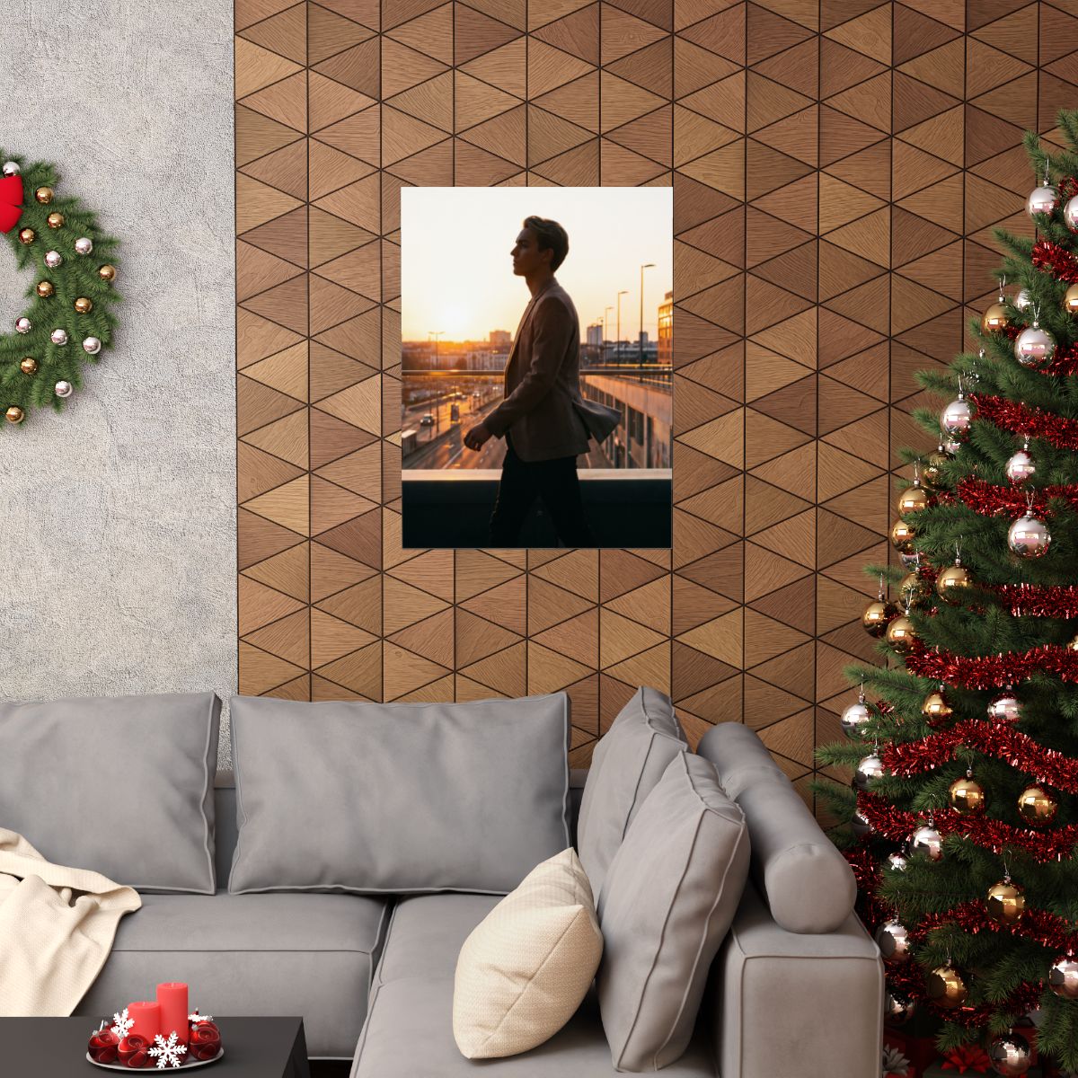 Matte Vertical Poster - Golden Hour Walk (8×10 & 36×54) |...