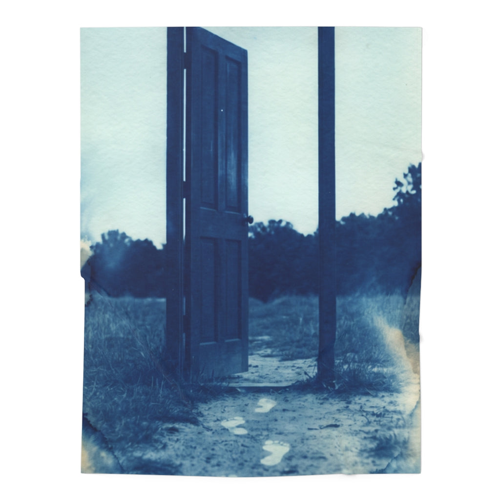 Cyanotype Portal Door Baby Swaddle Blanket