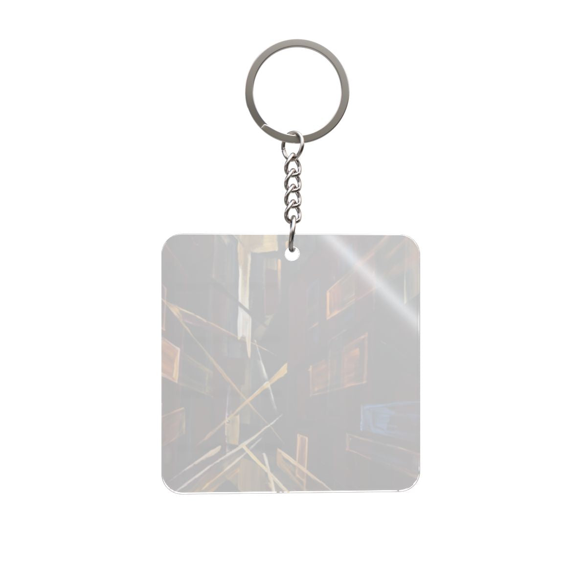 Square Keychain - Urban Perspective | Echovira Gallery