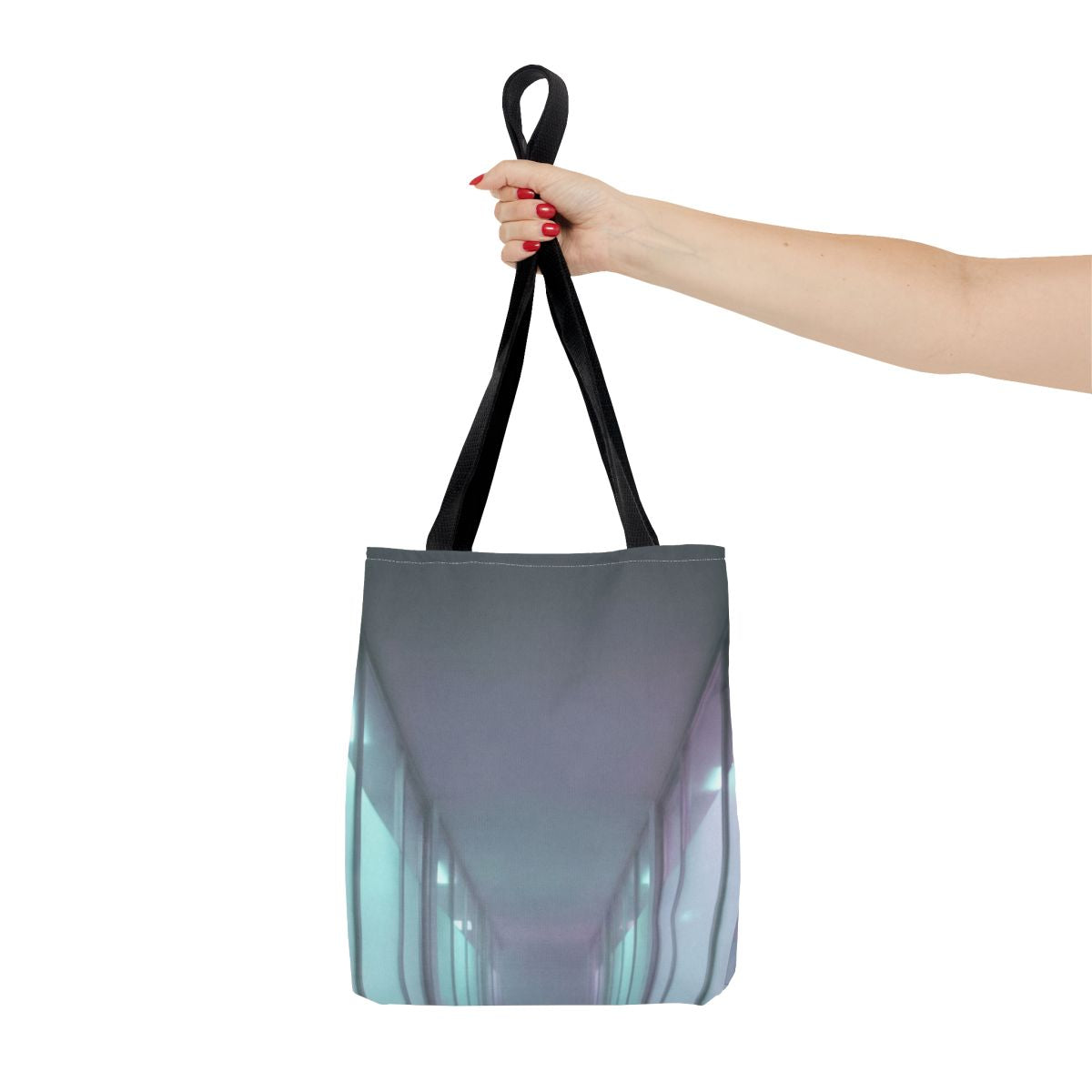Tote Bag - Liminal Corridor Fog Art Print | Echovira Gallery