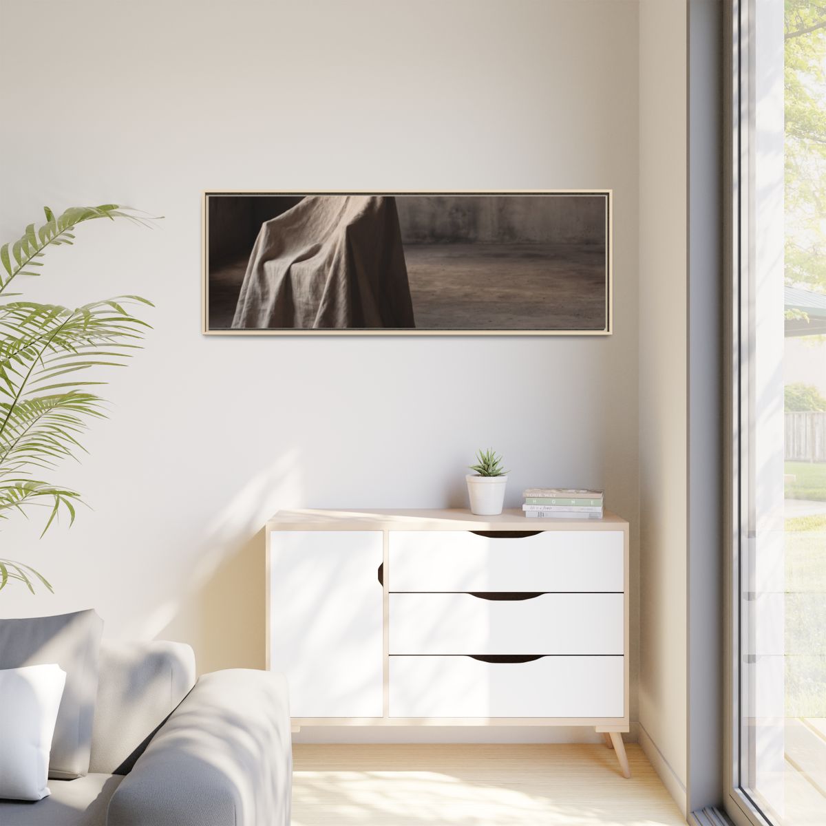 Matte Canvas, Framed - Draped Silence Still Life Art... |...