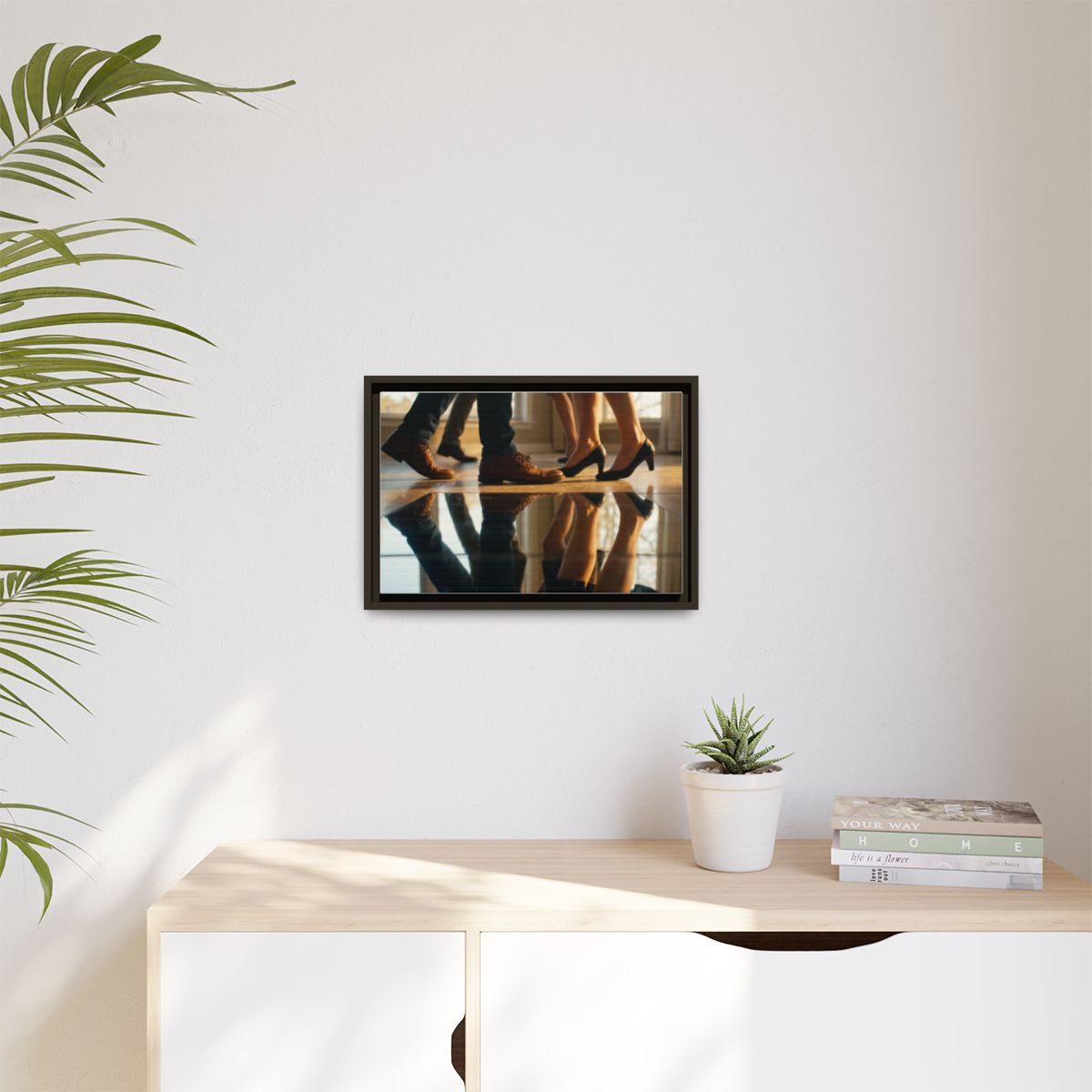 Matte Canvas, Framed - Golden Hour Reflections Cinematic Art...