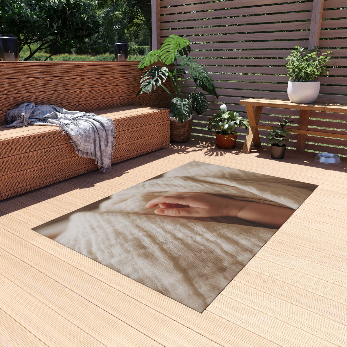 Outdoor Rug - Cozy Patio Linen | Echovira Gallery