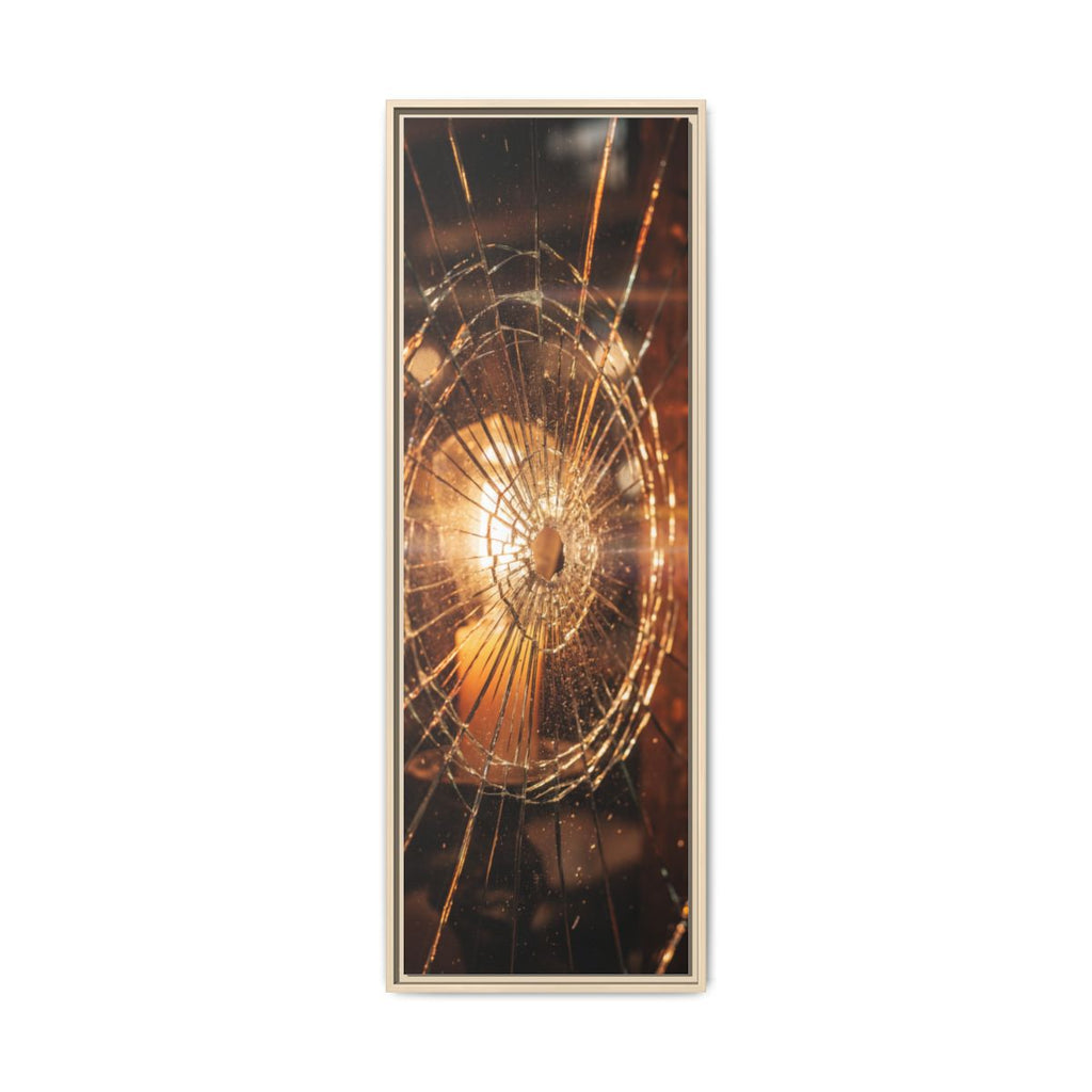 Framed Matte Canvas - Shattered Glass — Natural / 1.25"