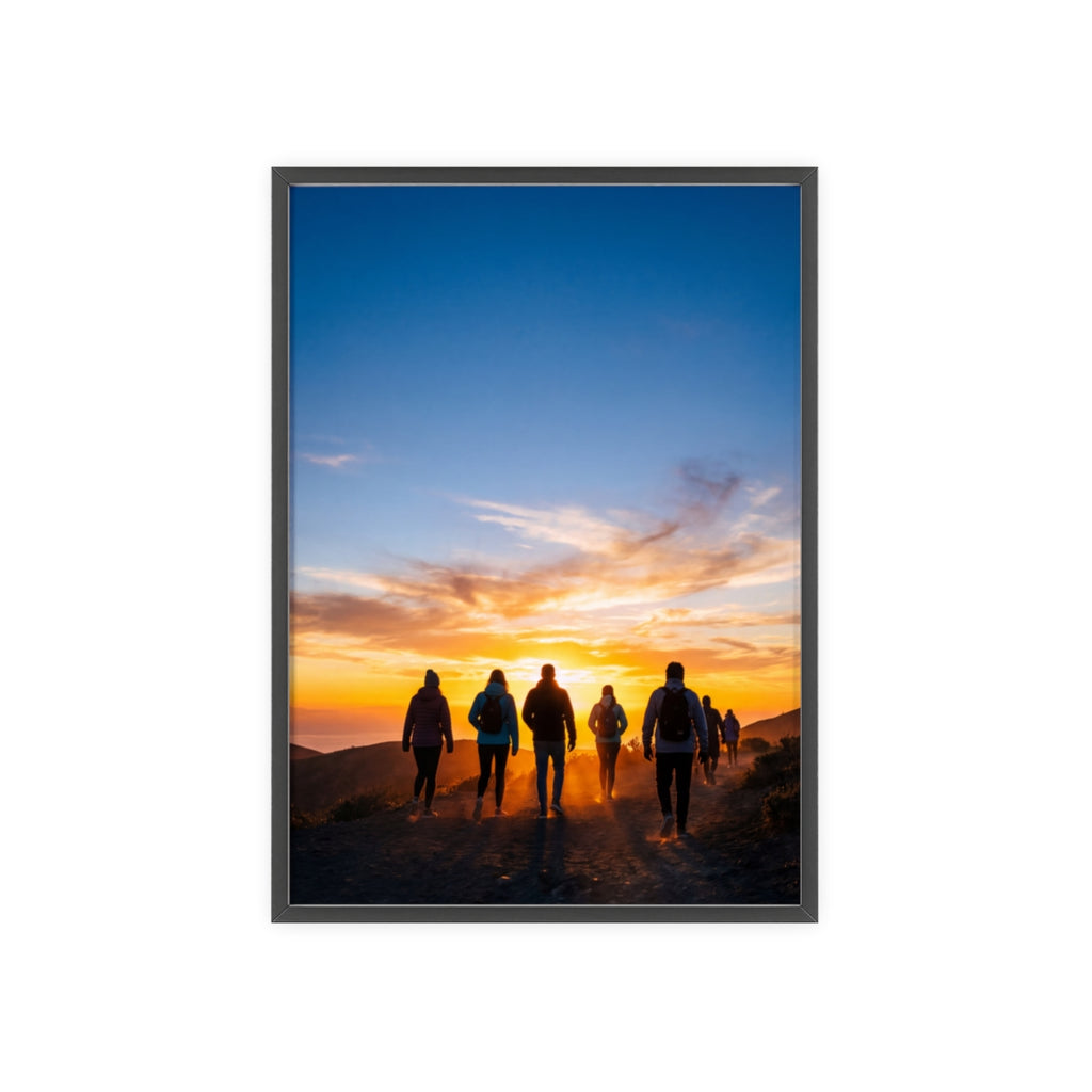 Posters with Wooden Frame - Sunrise Journey